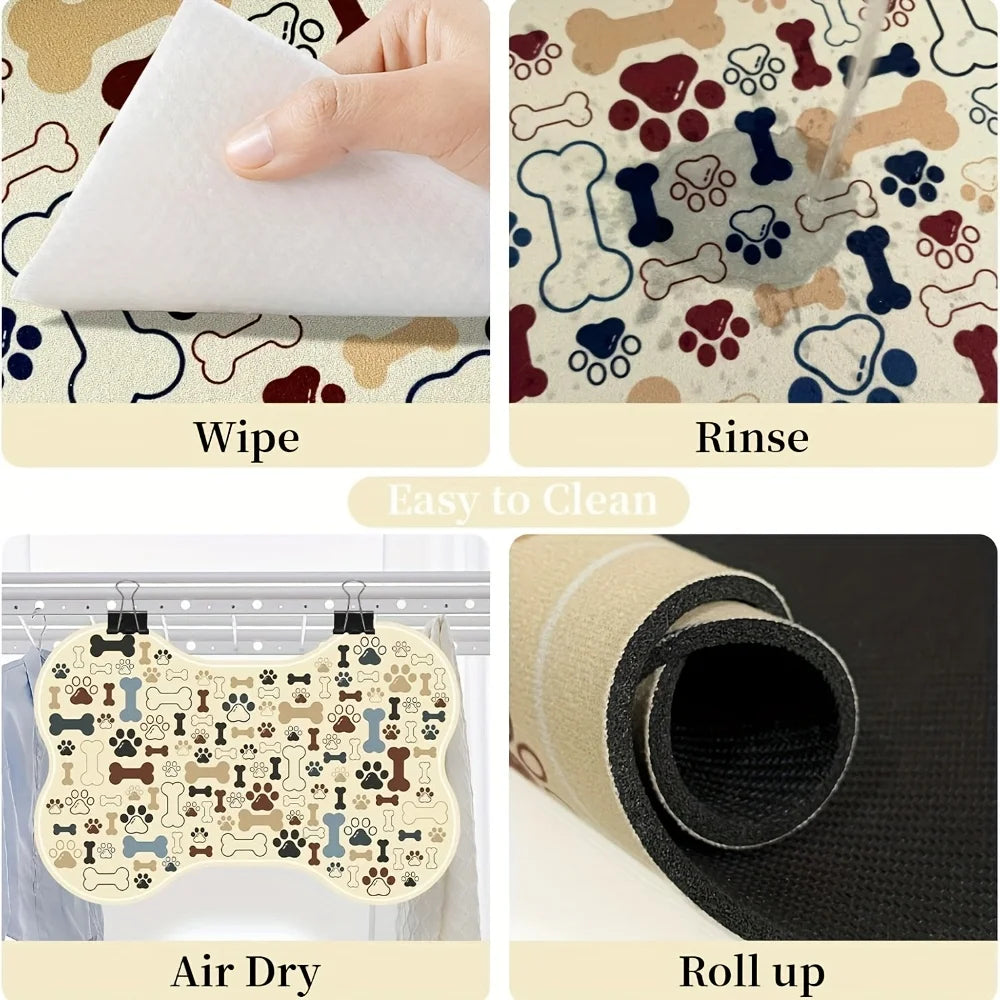 Tapis de Repas Antidérapant à Séchage Rapide pour Chien – PawZix
