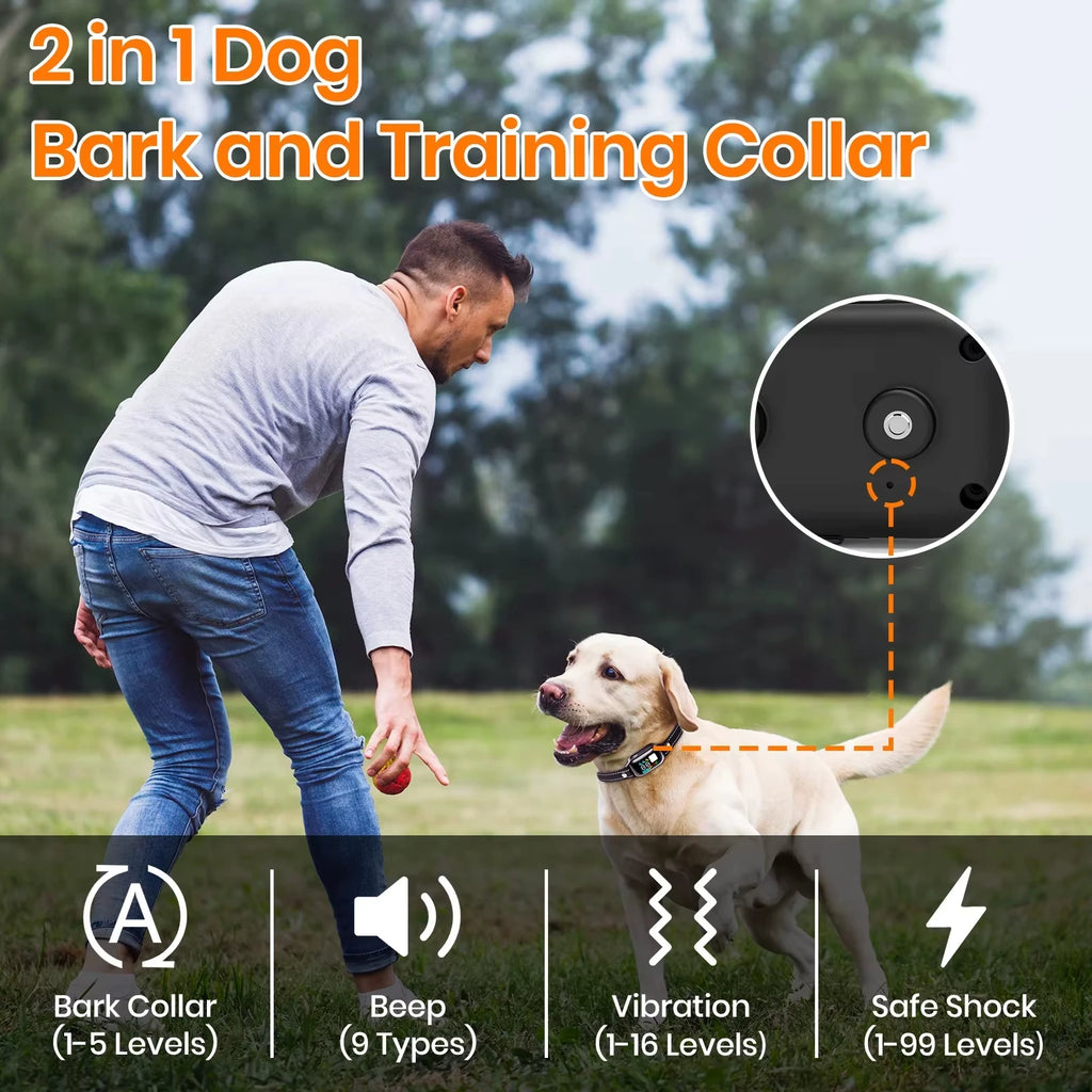 Collier de Dressage Électrique 3300ft avec IA – Imperméable IPX7 | PawZix