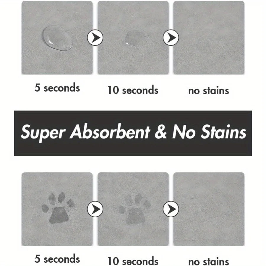 Tapis de Repas Antidérapant à Séchage Rapide pour Chien – PawZix