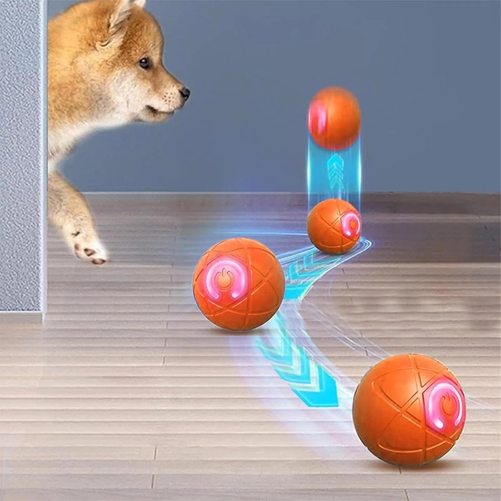 Balle Roulante Interactive LED pour Chien et Chat – PawZix